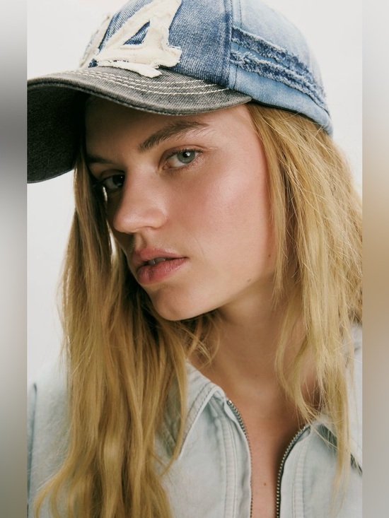 FP Movement by Free People Accessories - FP MOVEMENT by FREE PEOPLE ~ Hollie Varsity Denim Baseball Hat ~ Denim ~ NWT**